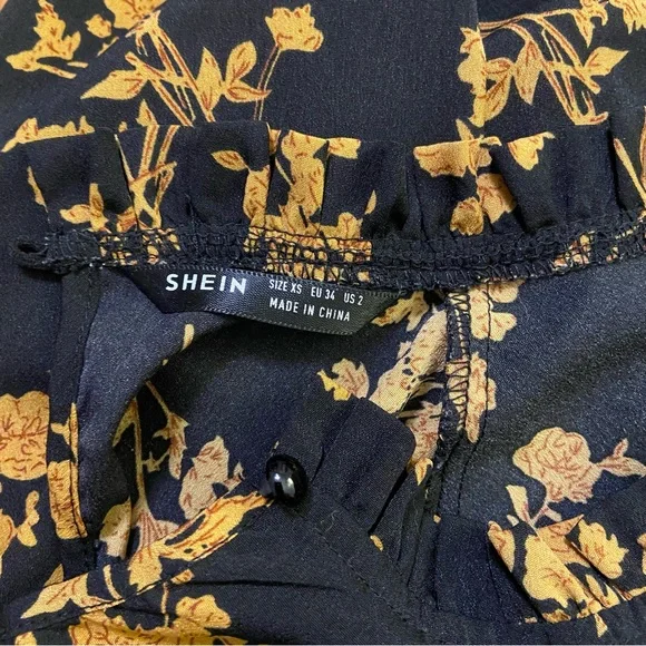 SHEIN | Frill Neck Floral Top - Picture 9 of 10